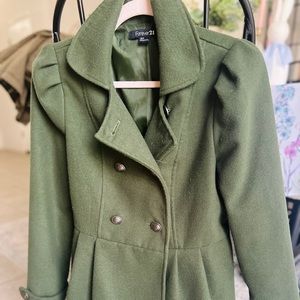 Forever 21 Olive green coat Sz s